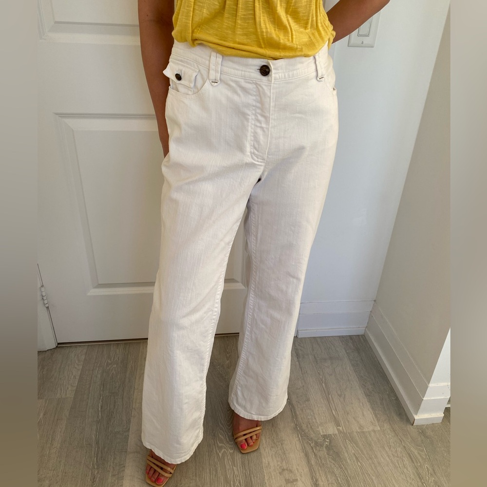 Bootcut twill pants. - Picture 3 of 8